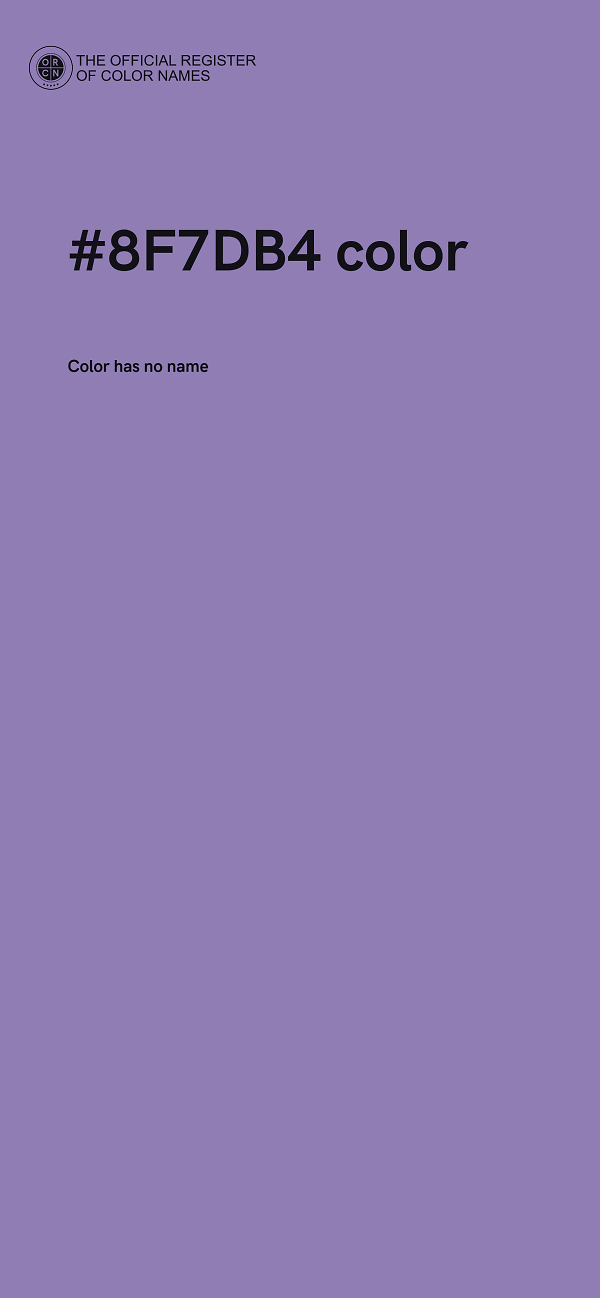 #8F7DB4 color image