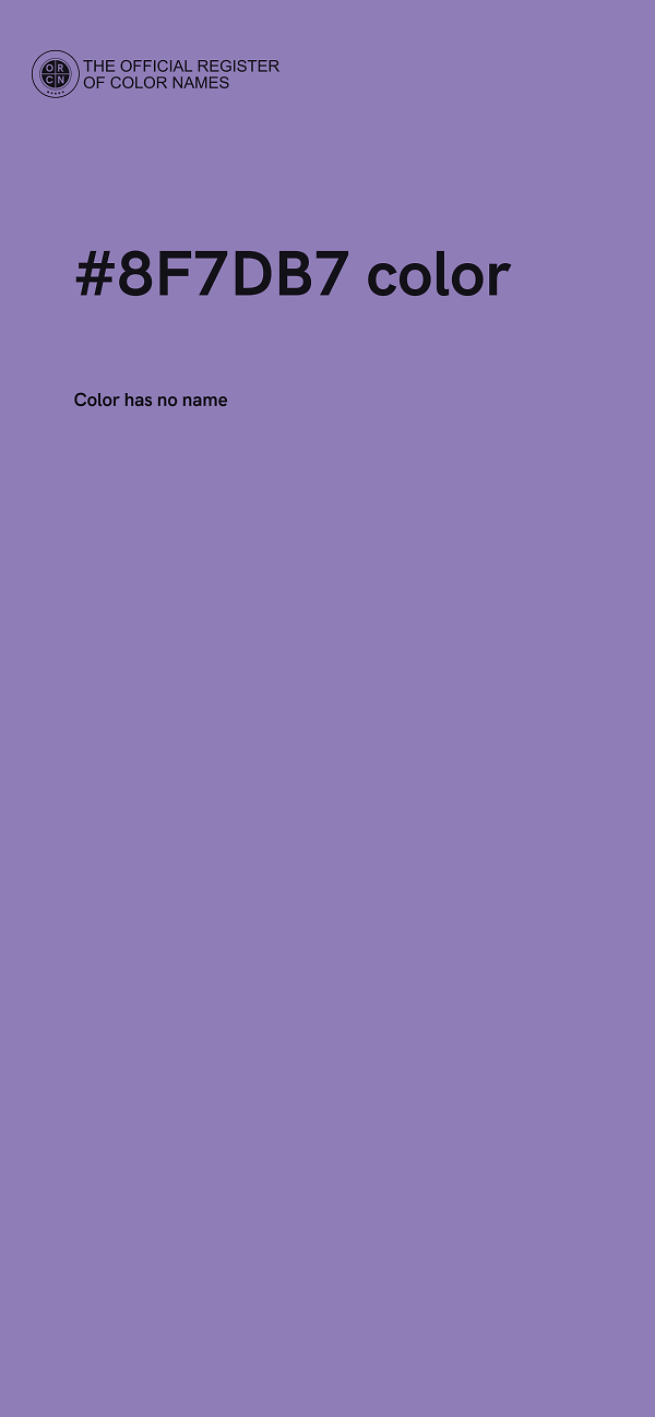 #8F7DB7 color image