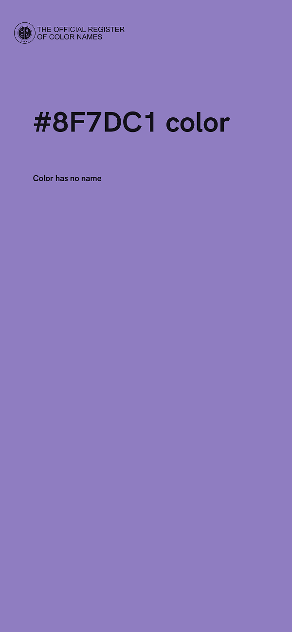 #8F7DC1 color image