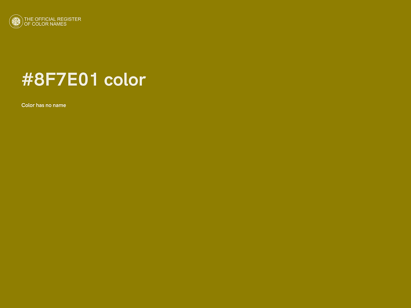 #8F7E01 color image