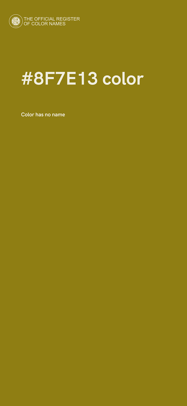 #8F7E13 color image