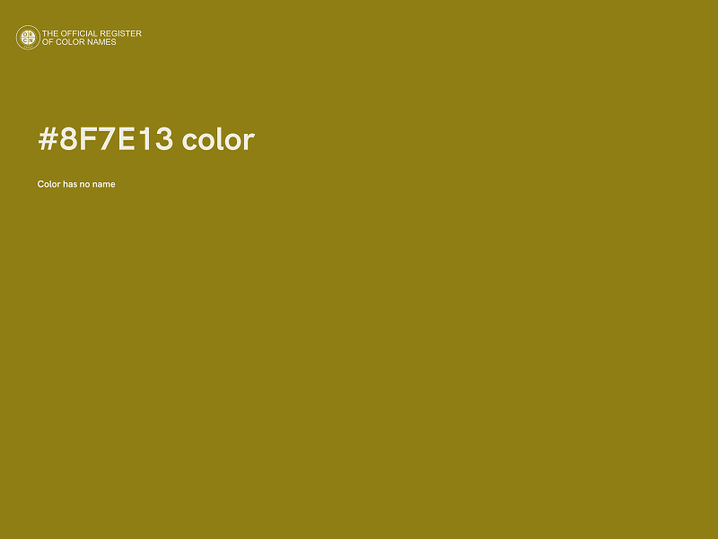 #8F7E13 color image