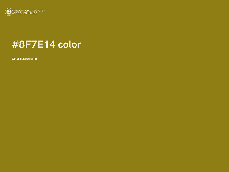 #8F7E14 color image