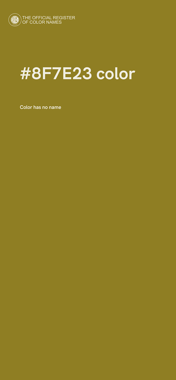 #8F7E23 color image