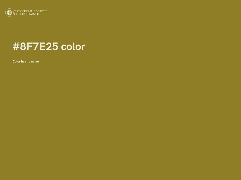 #8F7E25 color image