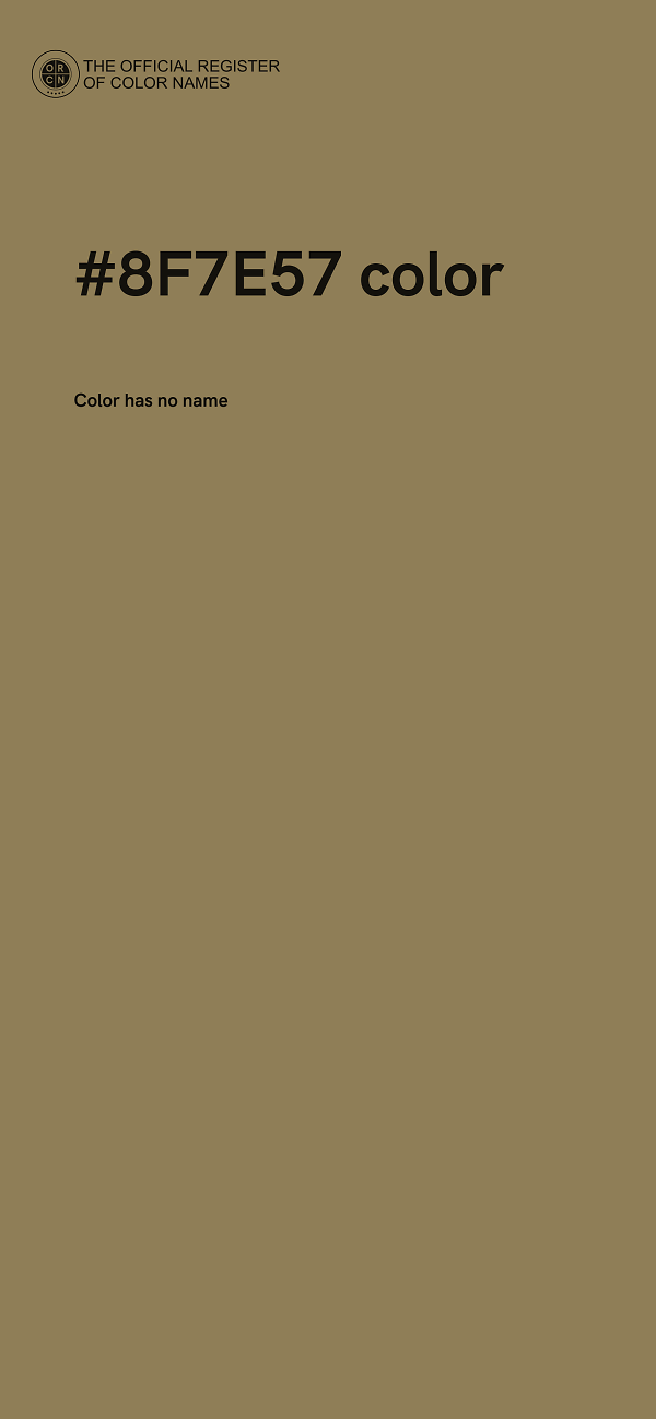 #8F7E57 color image