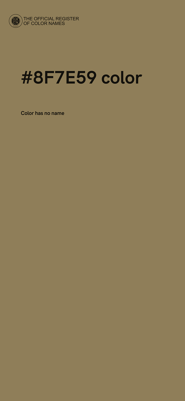 #8F7E59 color image