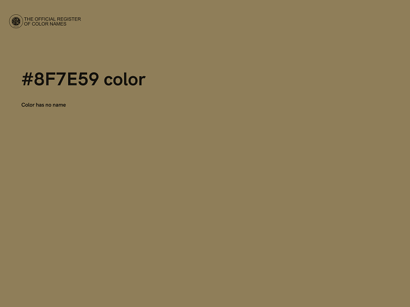 #8F7E59 color image