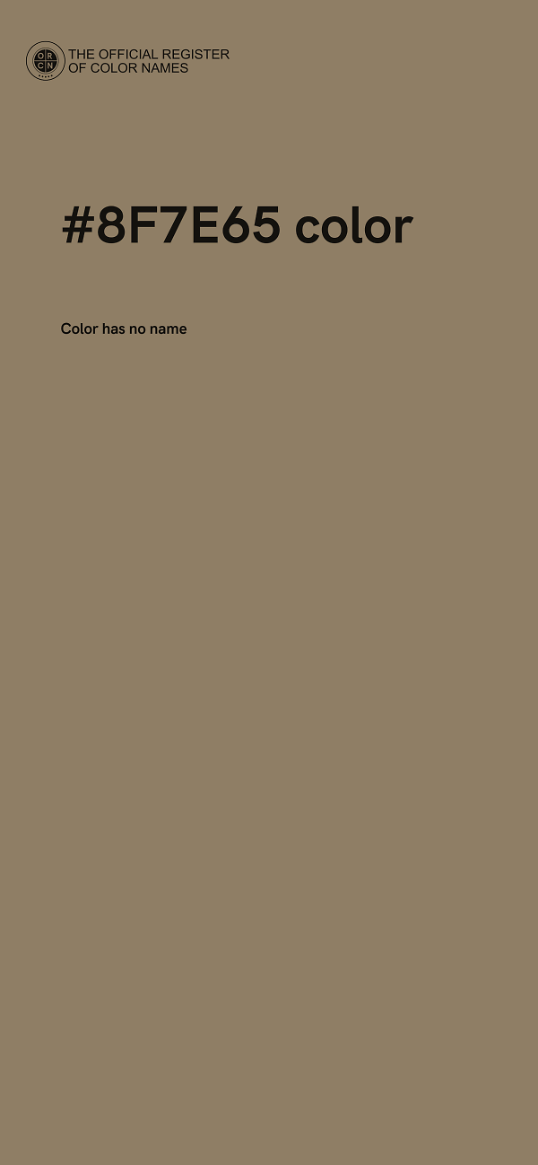 #8F7E65 color image