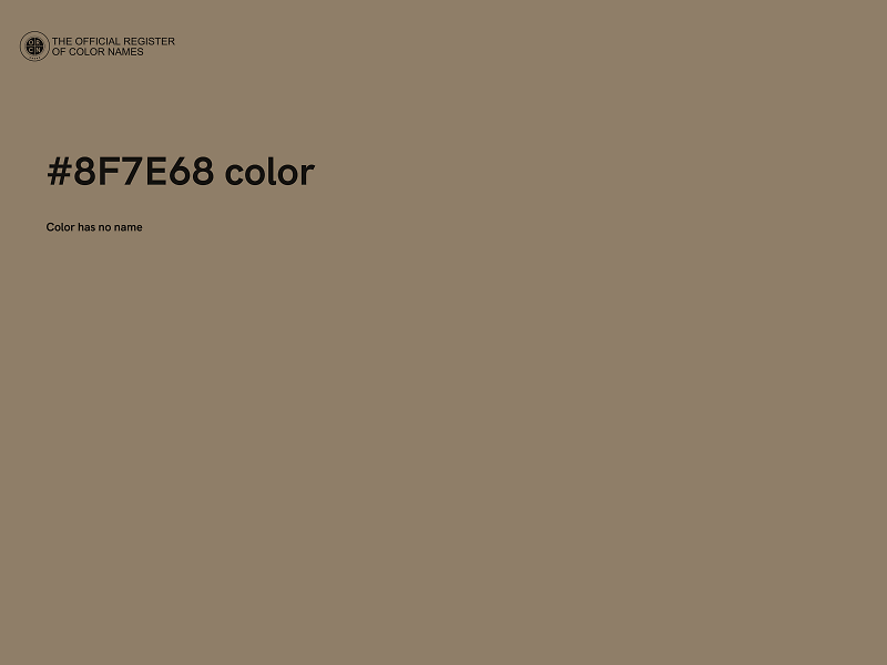 #8F7E68 color image