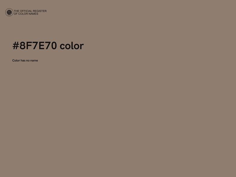 #8F7E70 color image