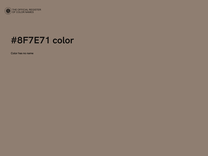 #8F7E71 color image