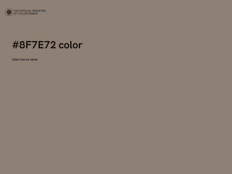 #8F7E72 color image