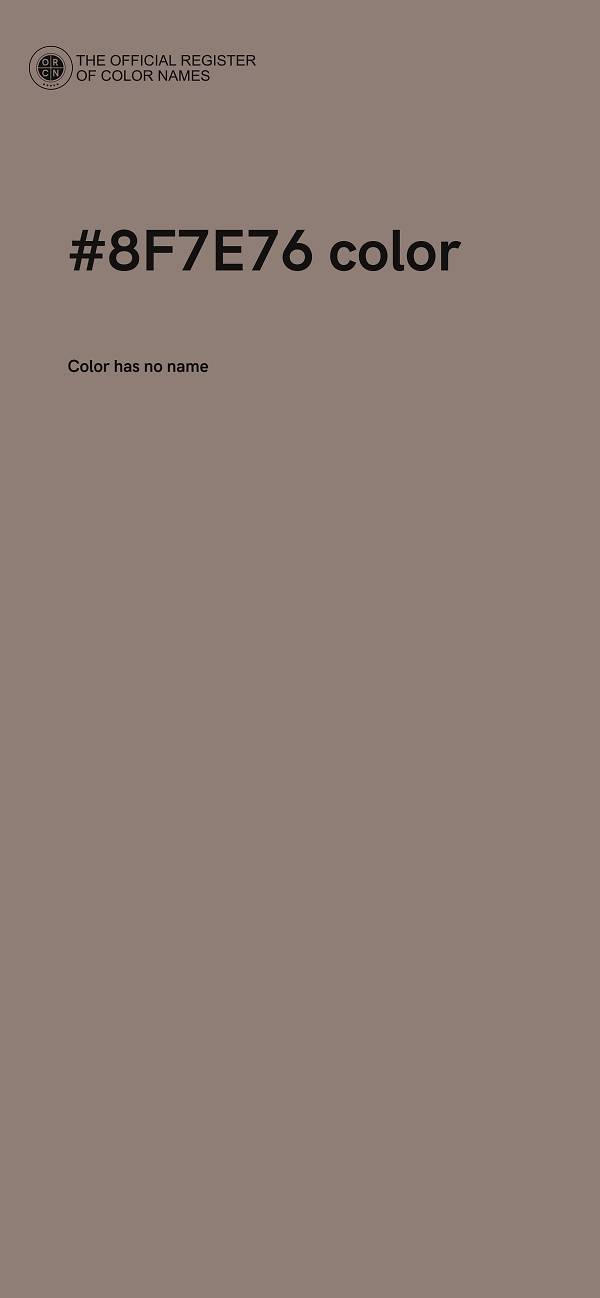 #8F7E76 color image