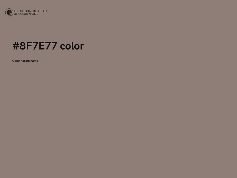 #8F7E77 color image