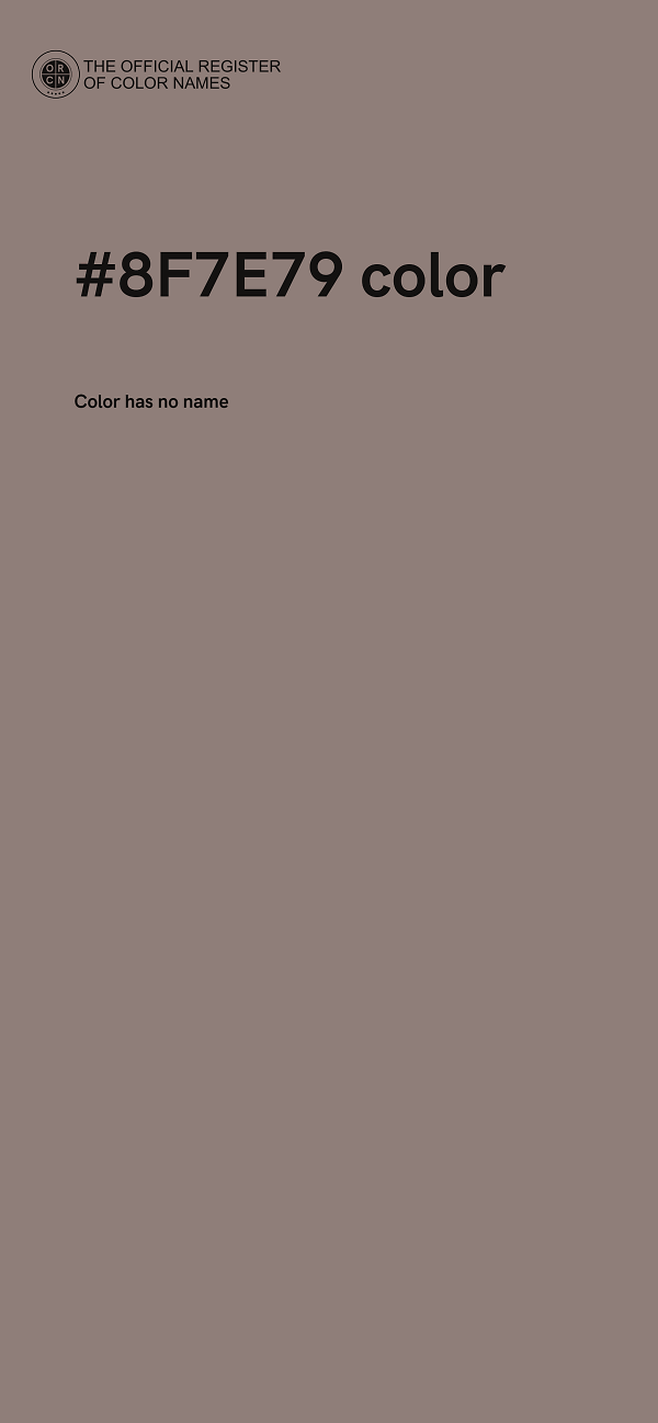 #8F7E79 color image