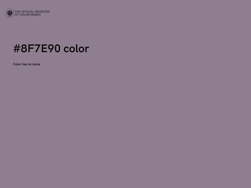 #8F7E90 color image