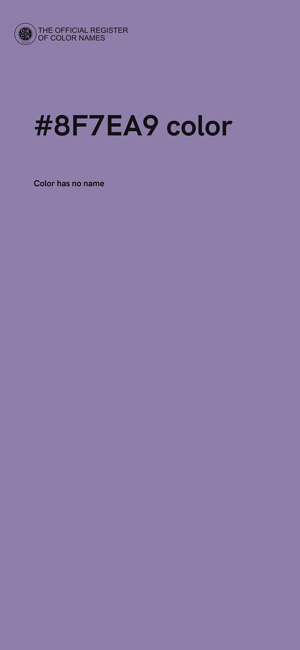 #8F7EA9 color image
