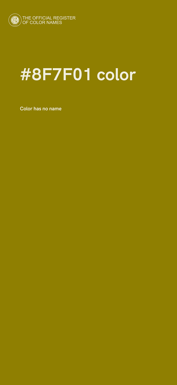 #8F7F01 color image