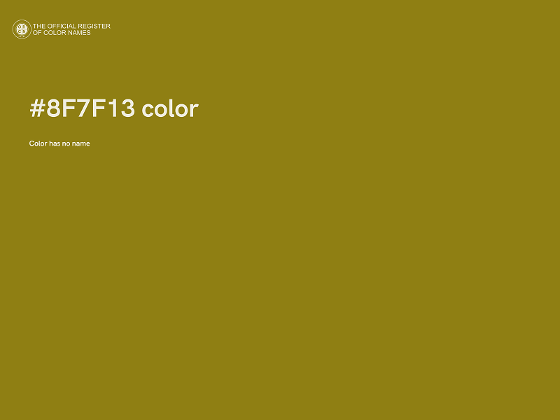 #8F7F13 color image