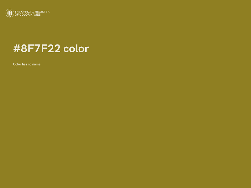 #8F7F22 color image