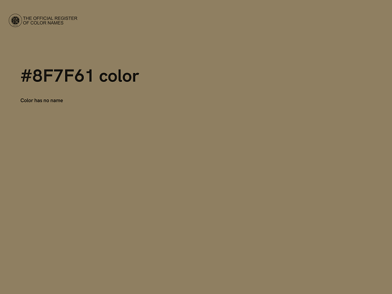 #8F7F61 color image