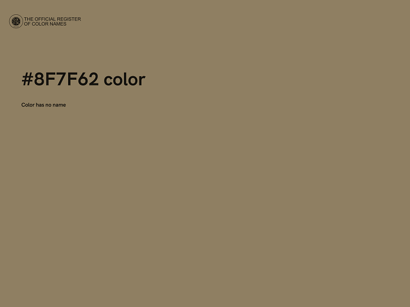 #8F7F62 color image