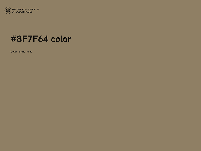 #8F7F64 color image