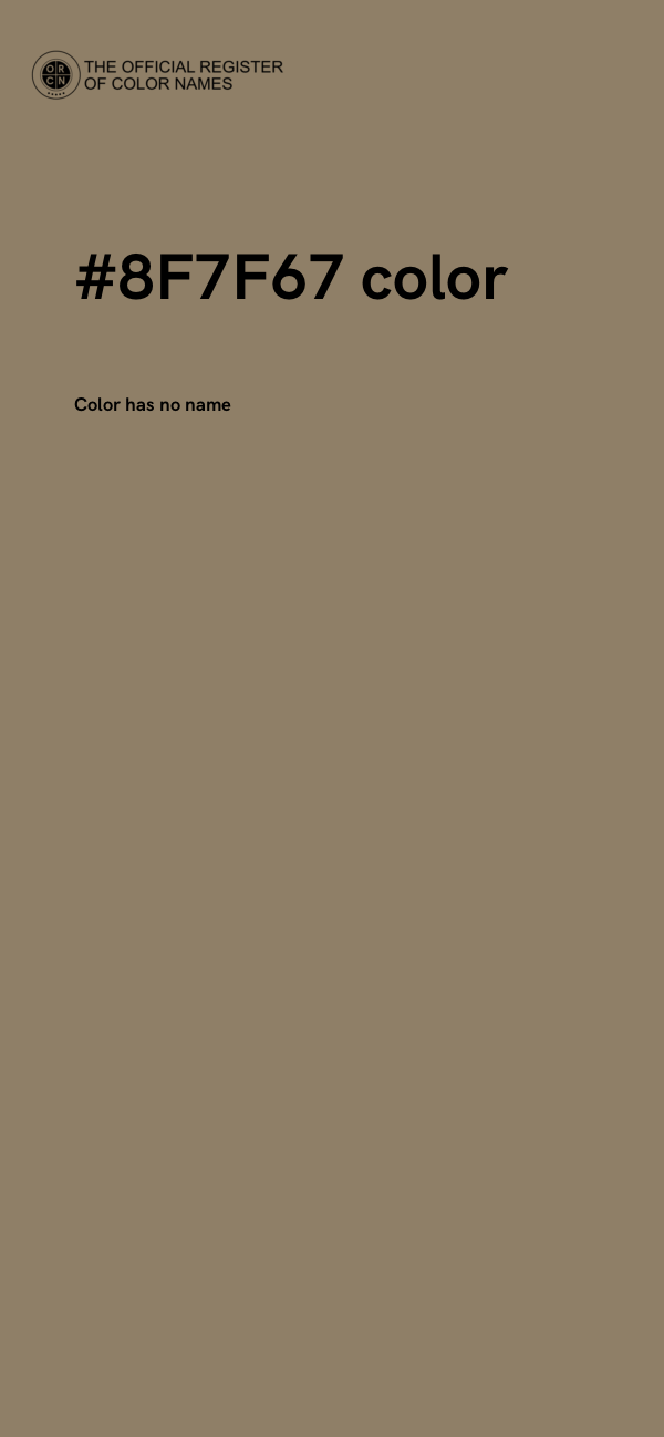 #8F7F67 color image