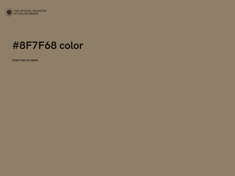 #8F7F68 color image