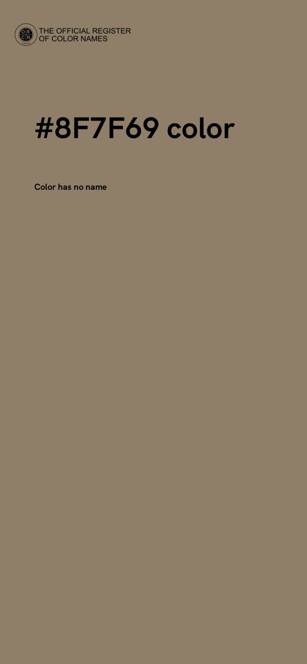 #8F7F69 color image