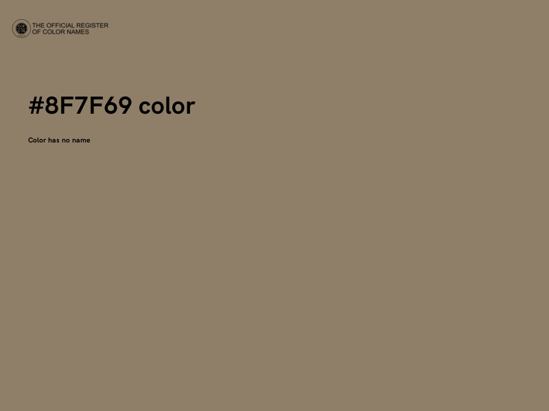 #8F7F69 color image