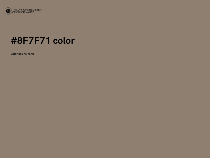 #8F7F71 color image