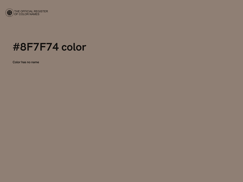 #8F7F74 color image