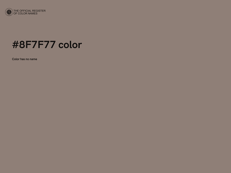 #8F7F77 color image