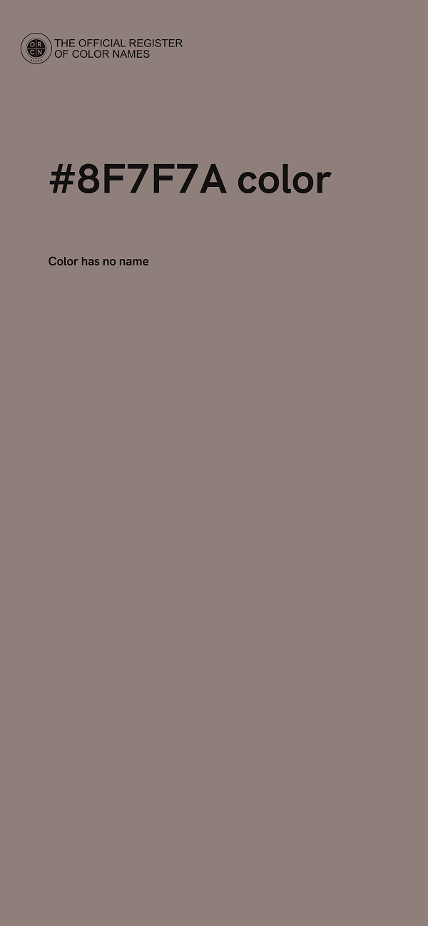 #8F7F7A color image