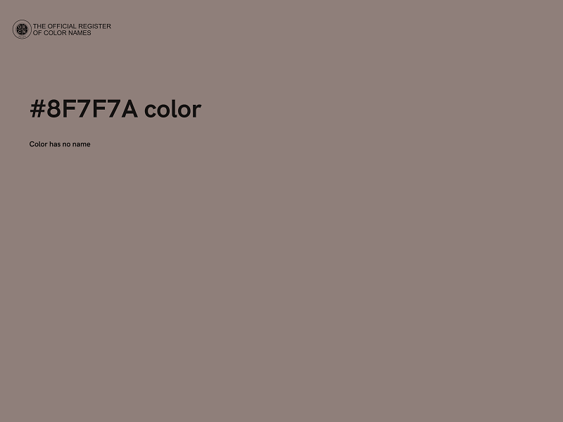 #8F7F7A color image