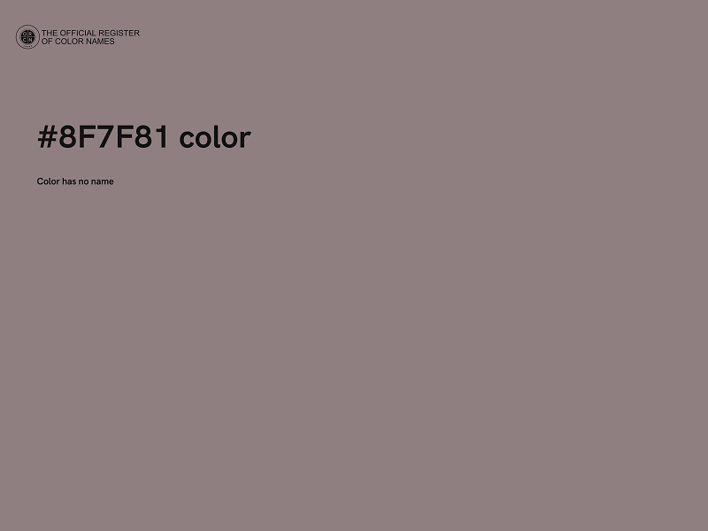 #8F7F81 color image