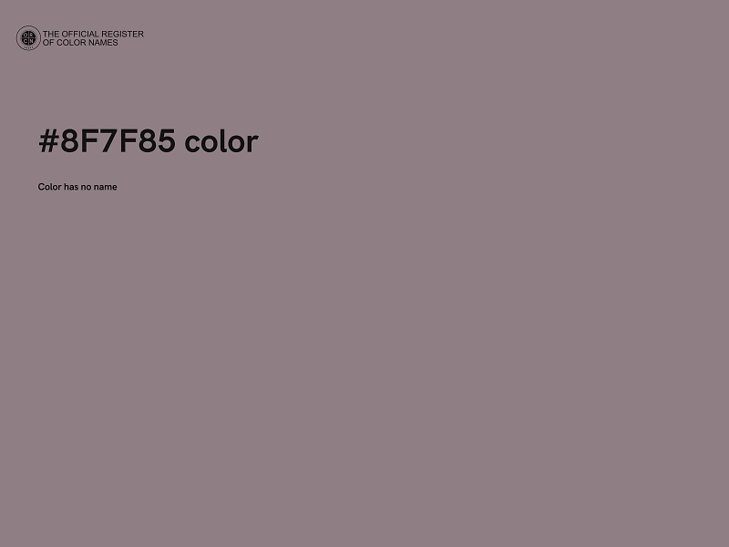 #8F7F85 color image