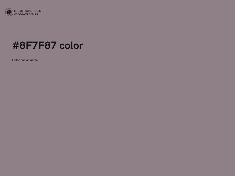 #8F7F87 color image
