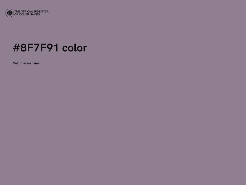 #8F7F91 color image