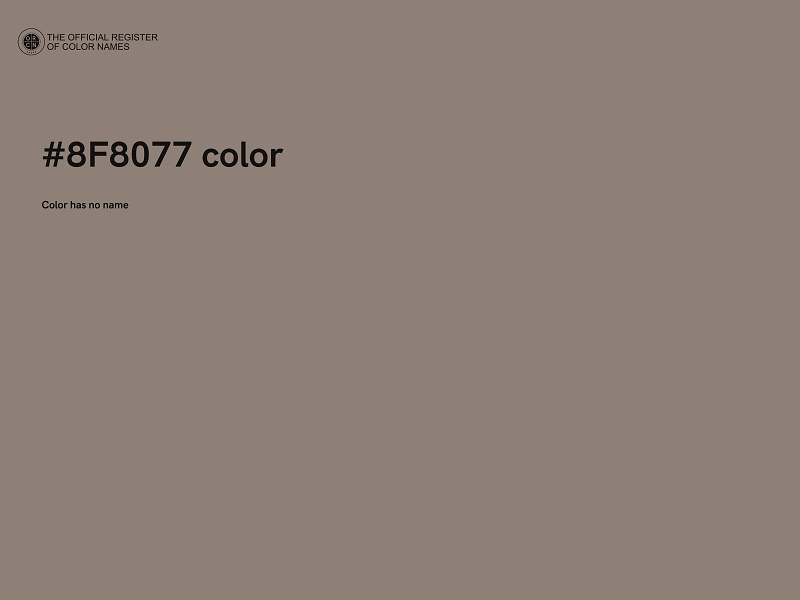 #8F8077 color image