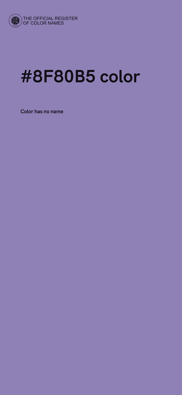 #8F80B5 color image
