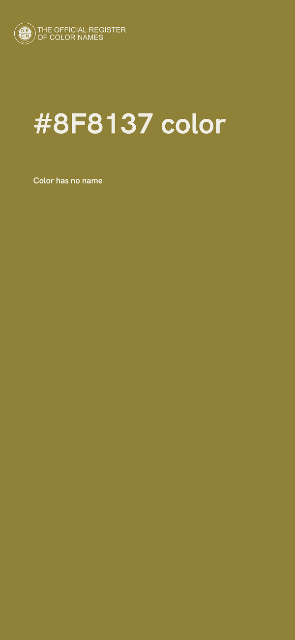 #8F8137 color image