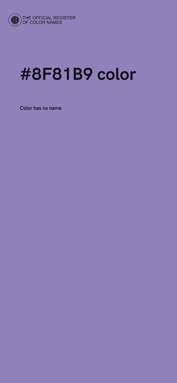 #8F81B9 color image