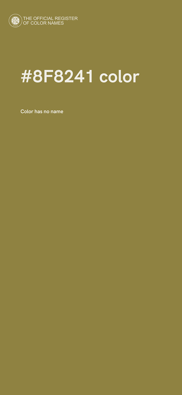 #8F8241 color image