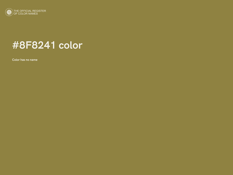 #8F8241 color image
