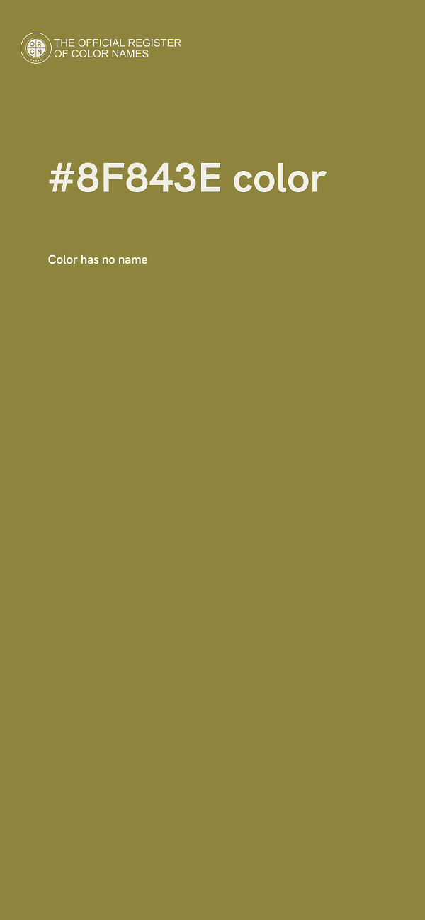 #8F843E color image