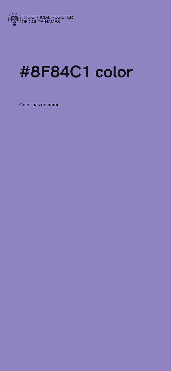 #8F84C1 color image