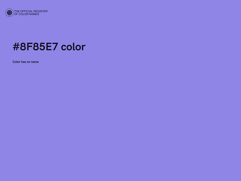 #8F85E7 color image